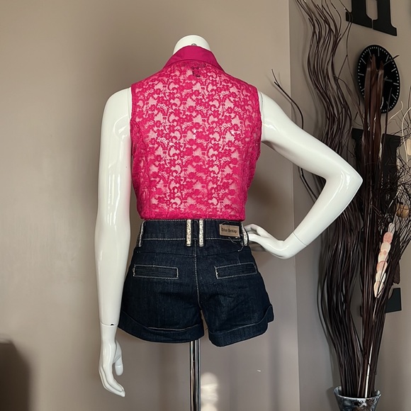 2 FOR 20!!! Button down lace back sleeveless top - Picture 6 of 7